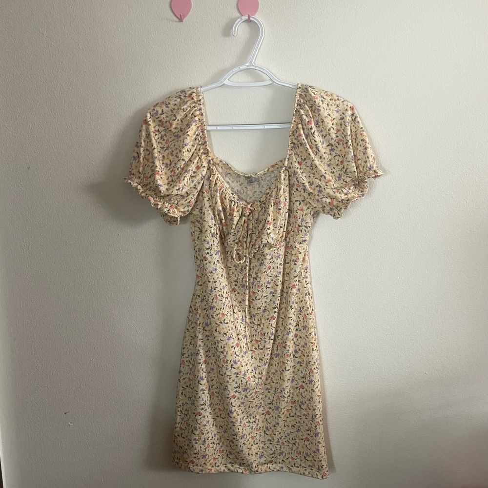 IRIS yellow floral dress